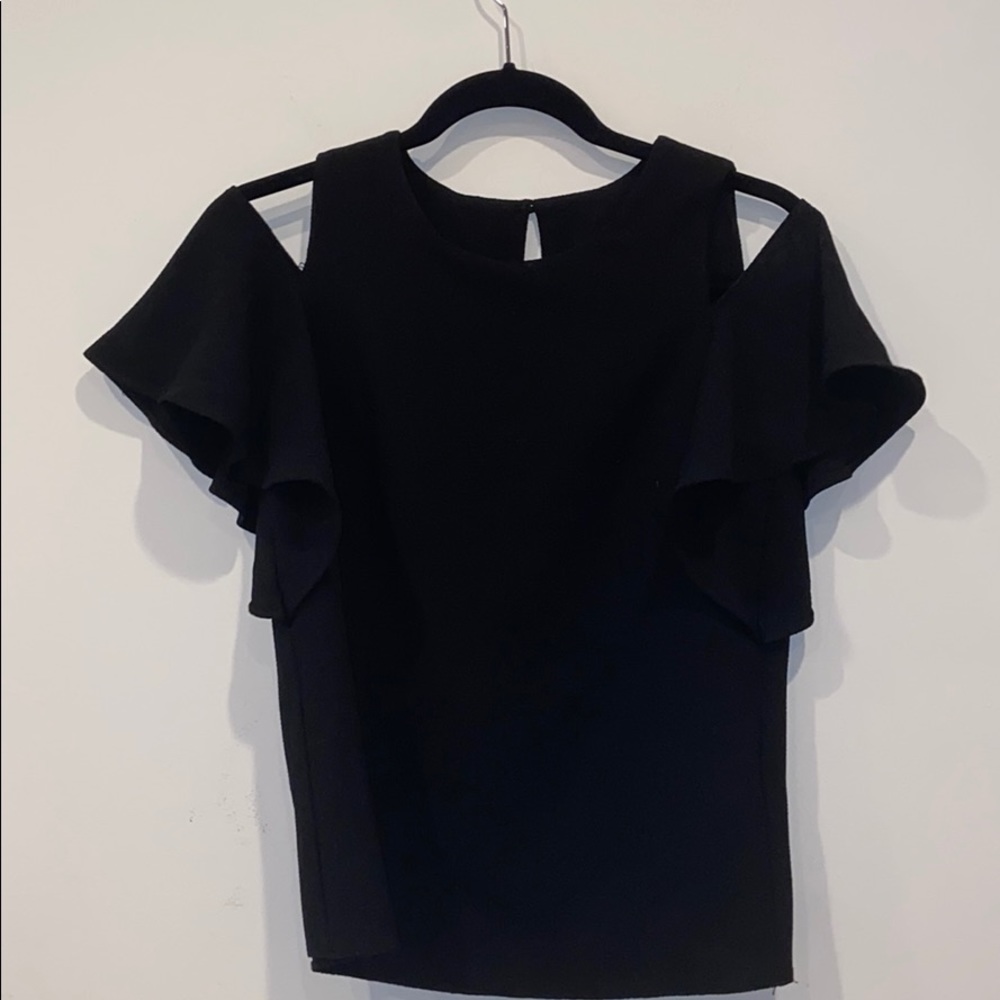 ASOS Black Cold-Shoulder Top